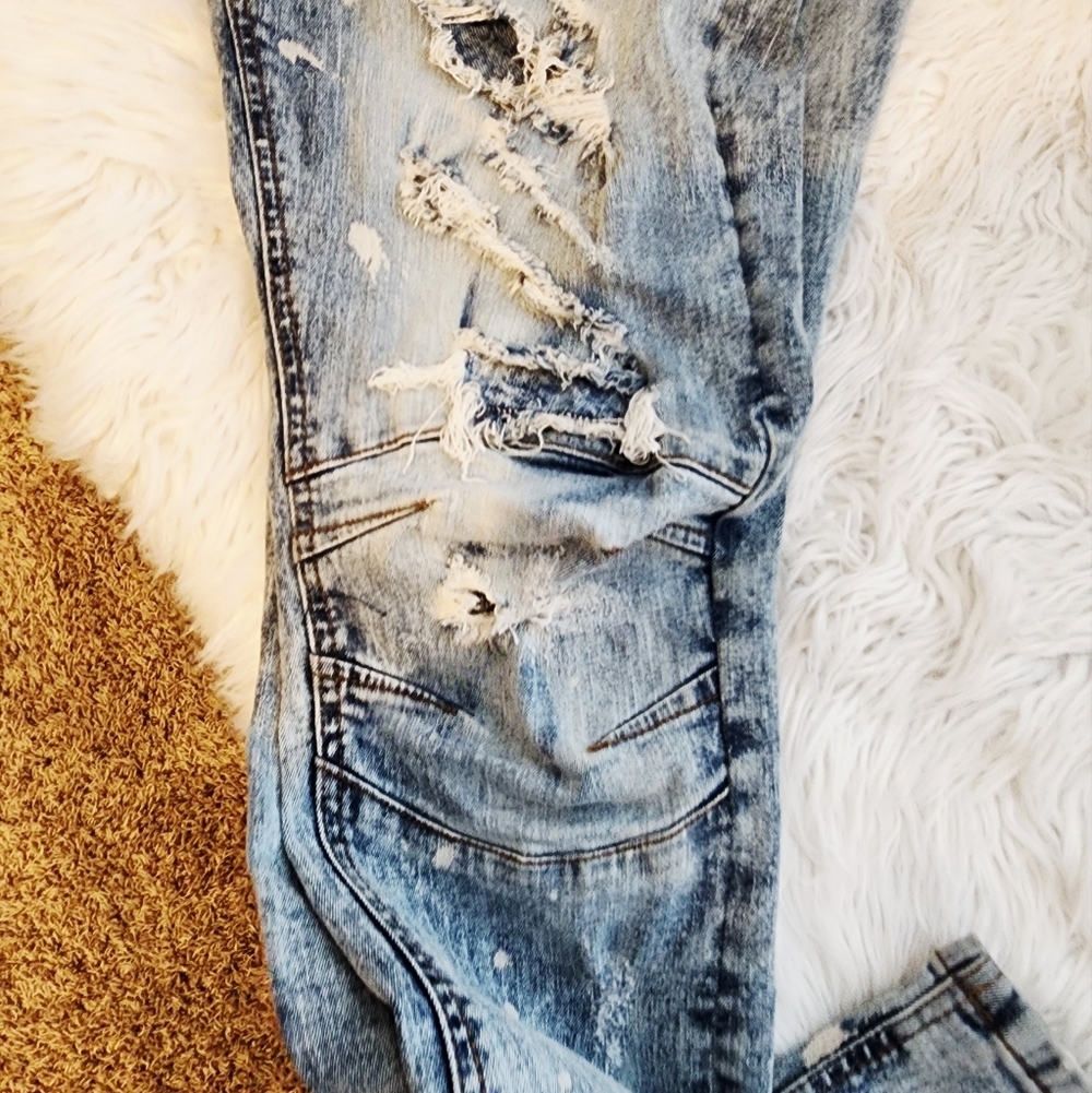 FWRD DENIM CO. ANNIHLATOR DISTRESSED DENIM MENS JEANS SZ 32 - Picture 14 of 15